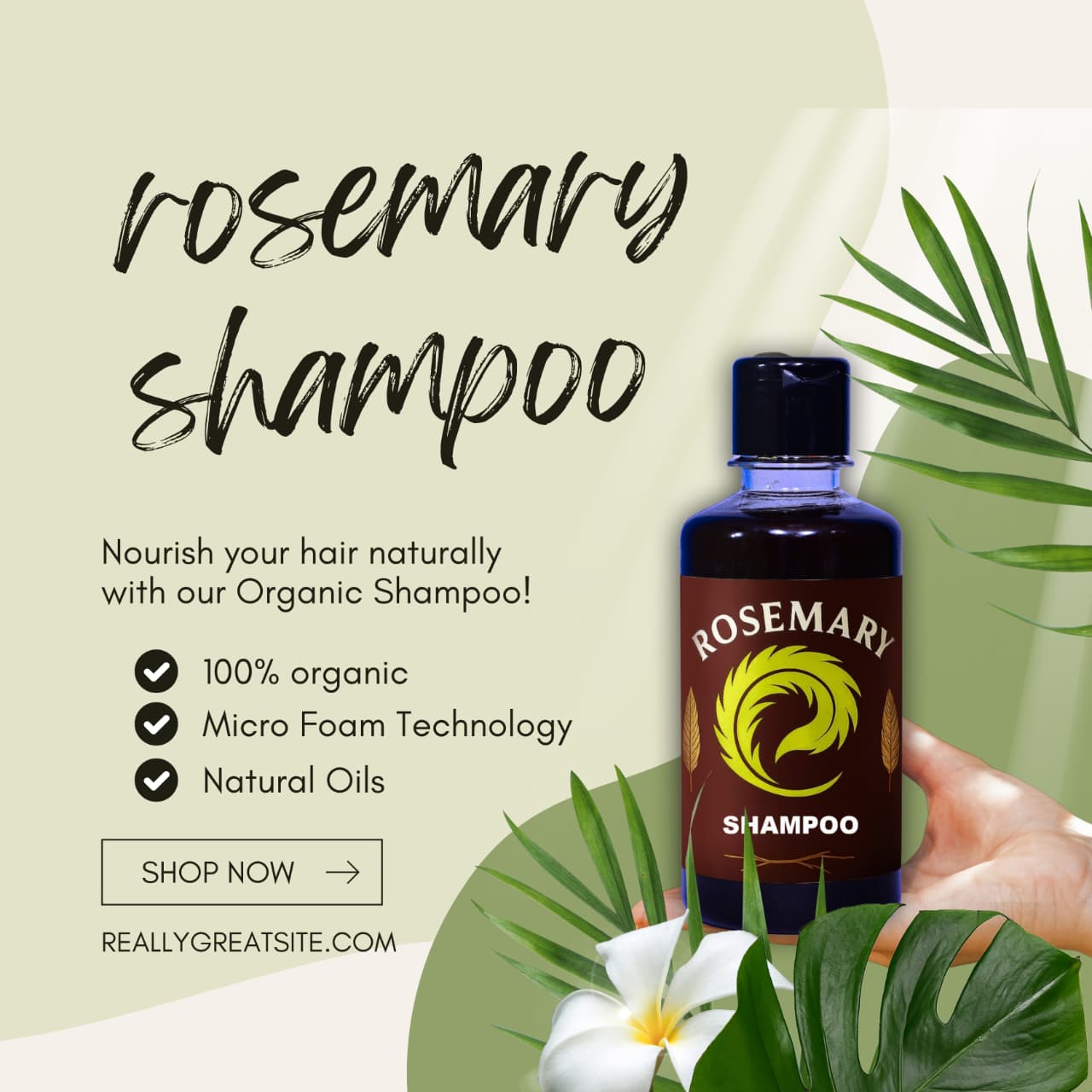 Rosemary Shampoo – Powered by Pure Rosemary Essential Oil